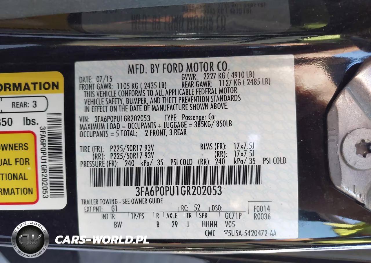 2016 Ford Fusion Energi Se Luxury VIN:3FA6P0PU1GR202053 - 9