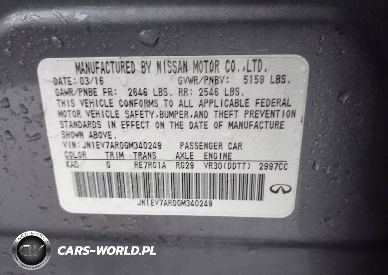 2016 Infiniti Q50 3.0T Premium VIN:JN1EV7AR0GM340249 - 9