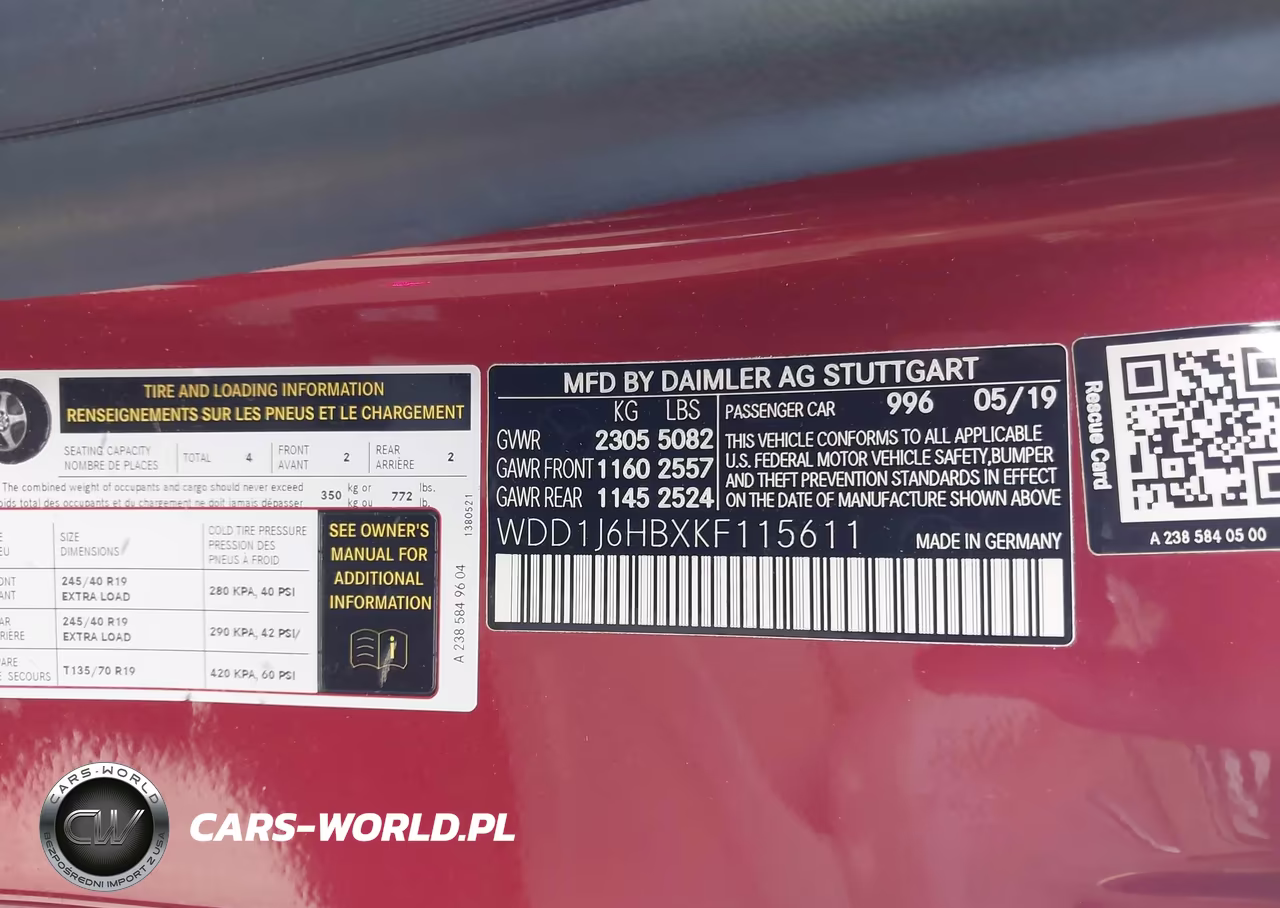 2019 Mercedes-Benz E 450 VIN:WDD1J6HBXKF115611 - 9