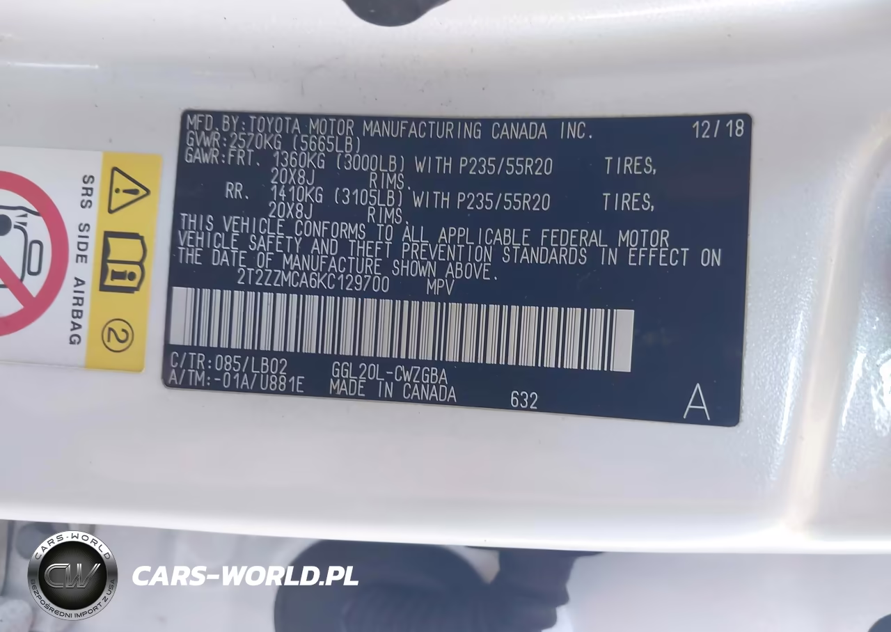 2019 Lexus Rx 350 VIN:2T2ZZMCA6KC129700 - 9