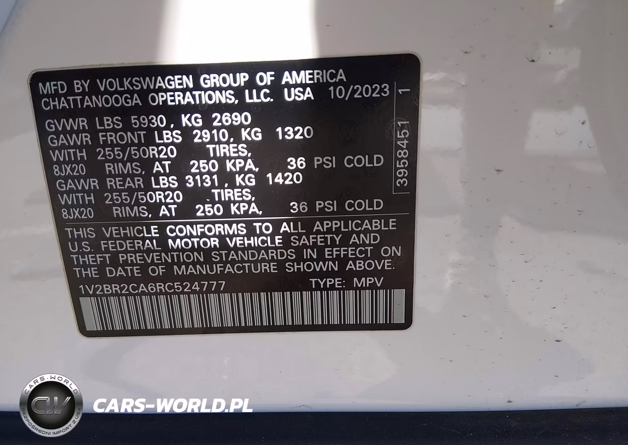 2024 Volkswagen Atlas 2.0T Sel VIN:1V2BR2CA6RC524777 - 9