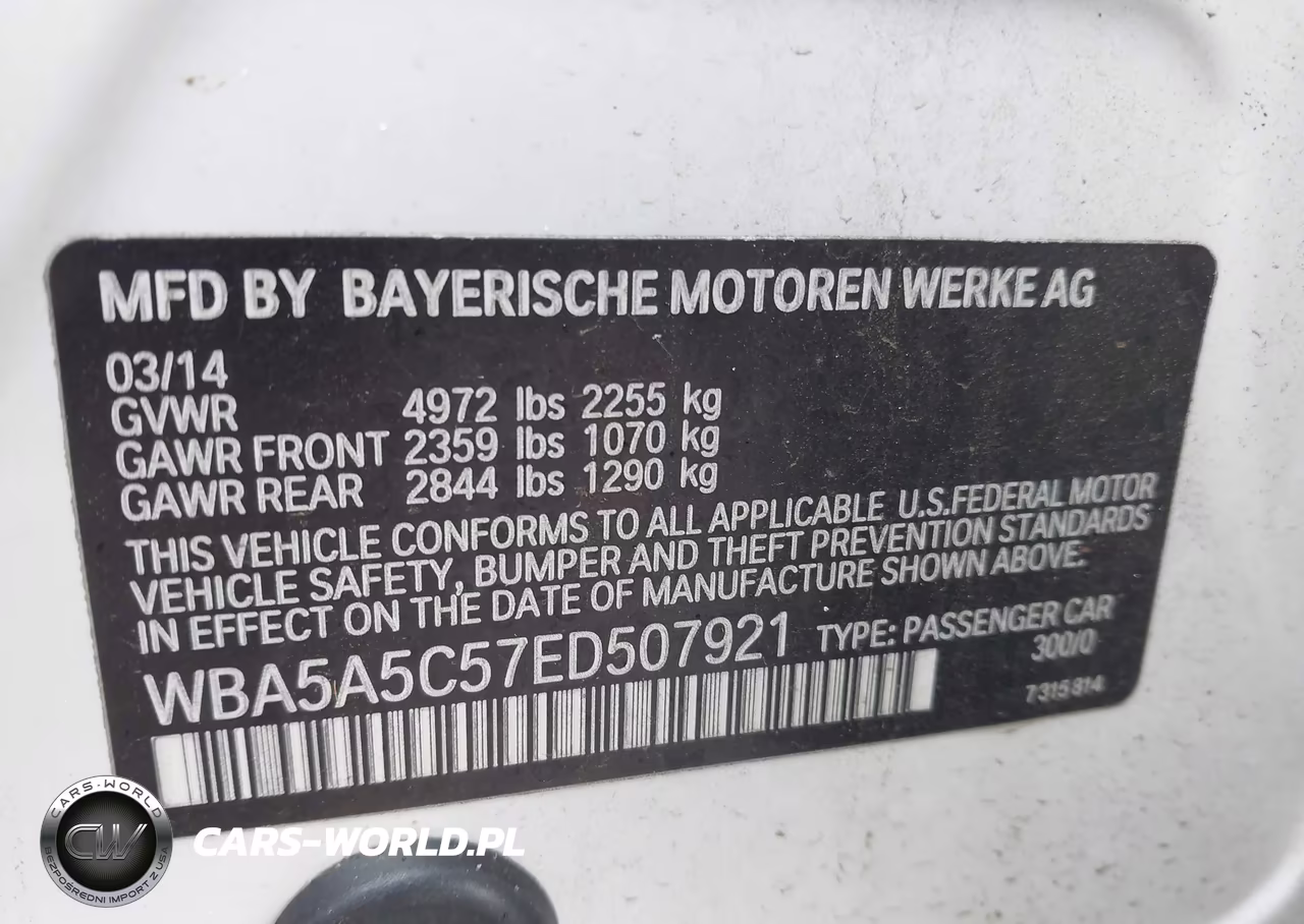 2014 BMW 528I VIN:WBA5A5C57ED507921 - 9