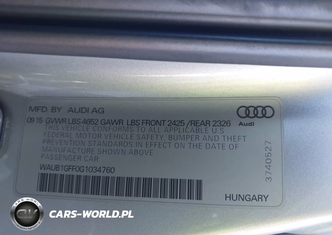 2016 Audi S3 2.0T Premium Plus VIN:WAUB1GFF0G1034760 - 9