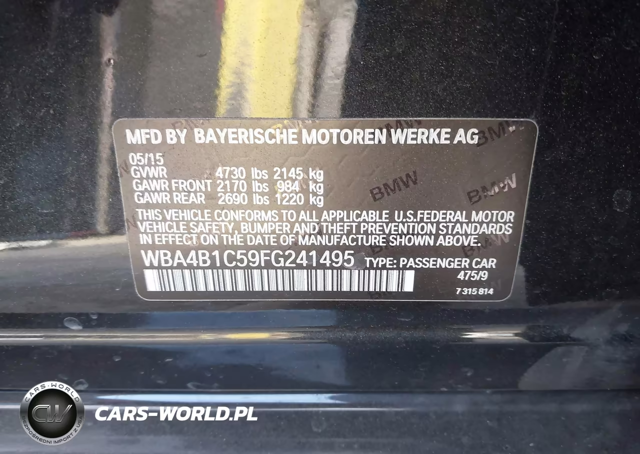 2015 BMW 435I Gran Coupe VIN:WBA4B1C59FG241495 - 9