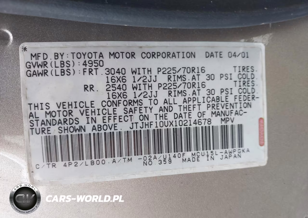 2001 Lexus Rx 300 VIN:JTJHF10UX10214678 - 9