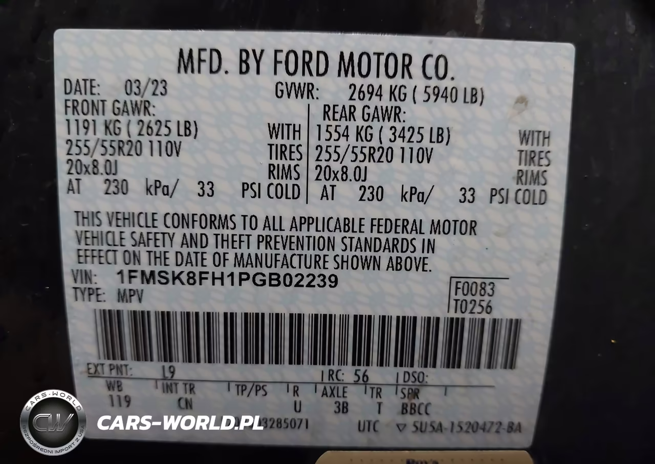2023 Ford Explorer Limited VIN:1FMSK8FH1PGB02239 - 9