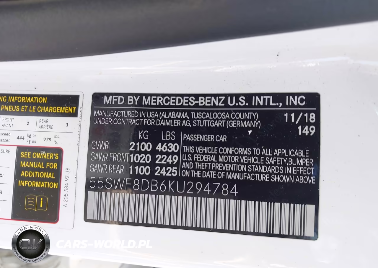 2019 Mercedes-Benz C 300 VIN:55SWF8DB6KU294784 - 9