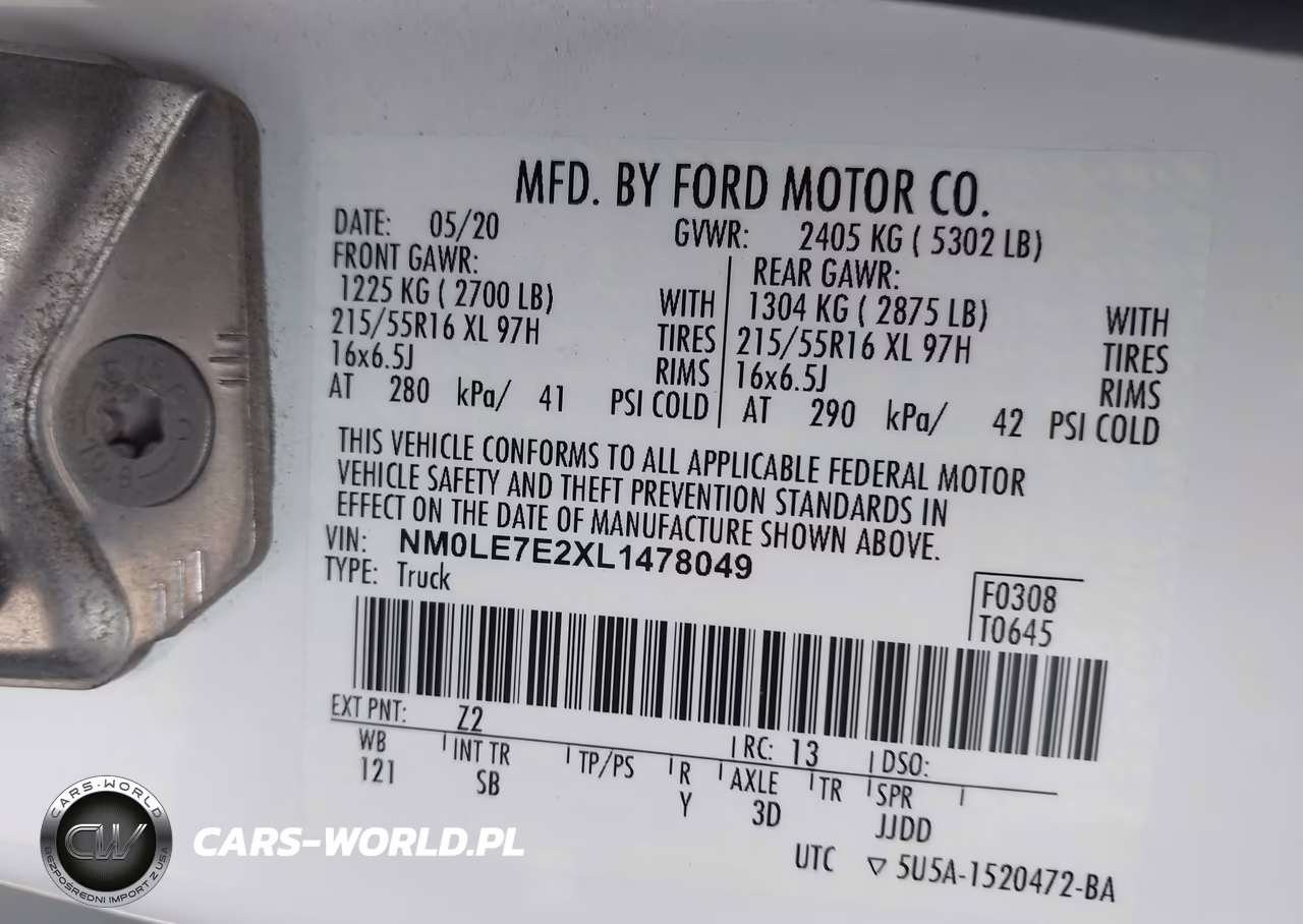 2020 Ford Transit Connect Xl VIN:NM0LE7E2XL1478049 - 9