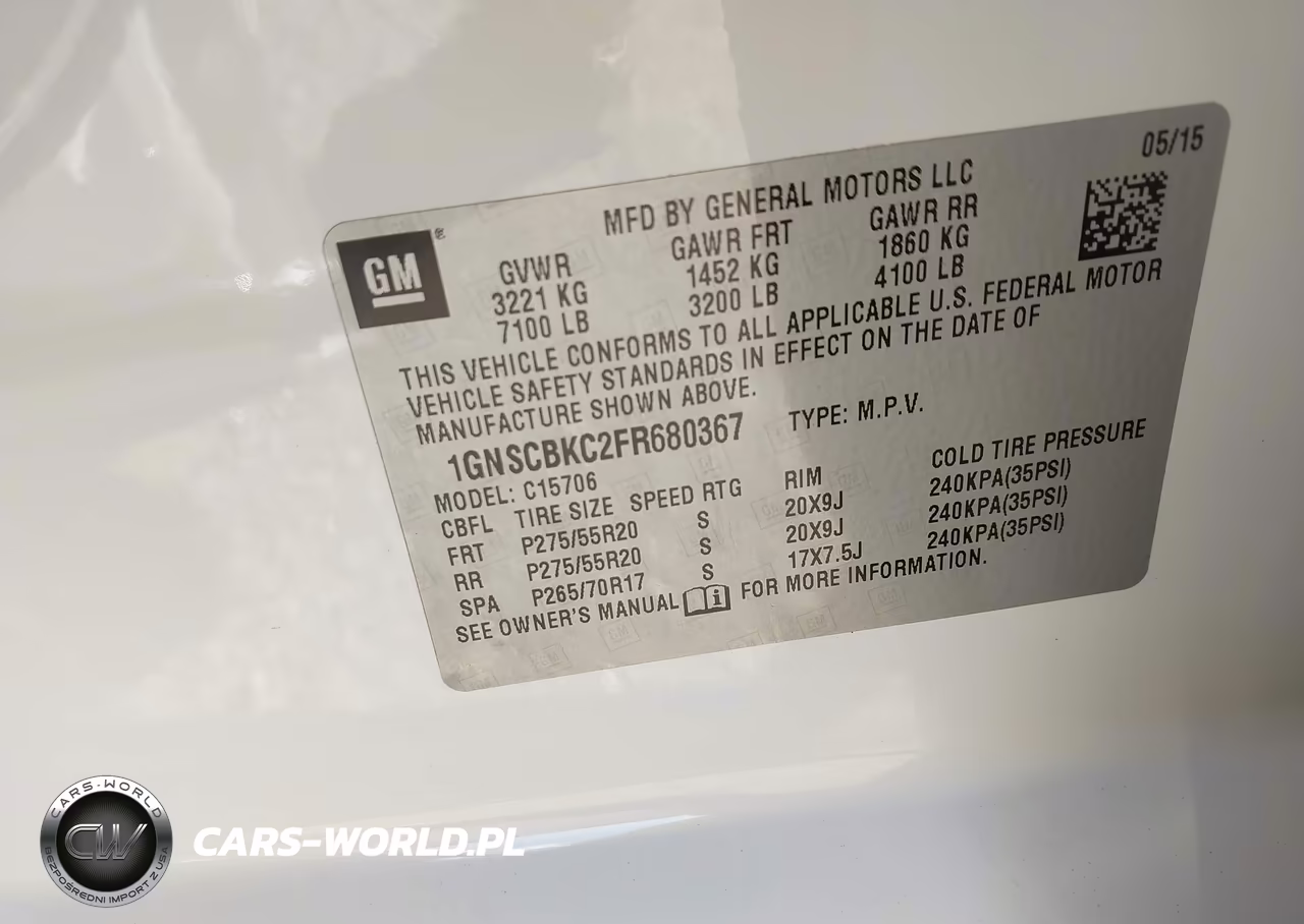 2015 Chevrolet Tahoe Lt VIN:1GNSCBKC2FR680367 - 9