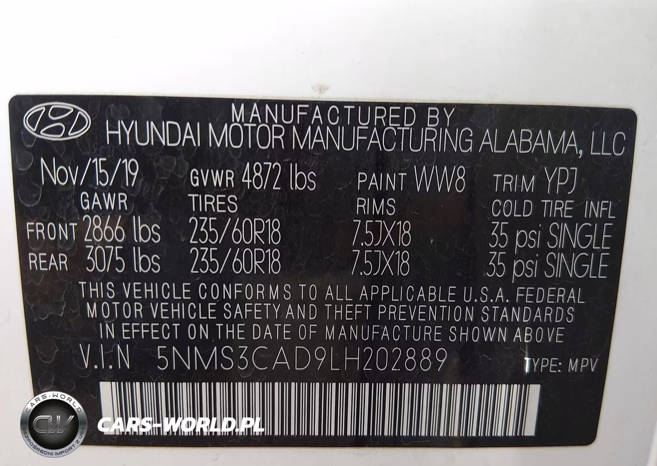 2020 Hyundai Santa Fe Sel VIN:5NMS3CAD9LH202889 - 9
