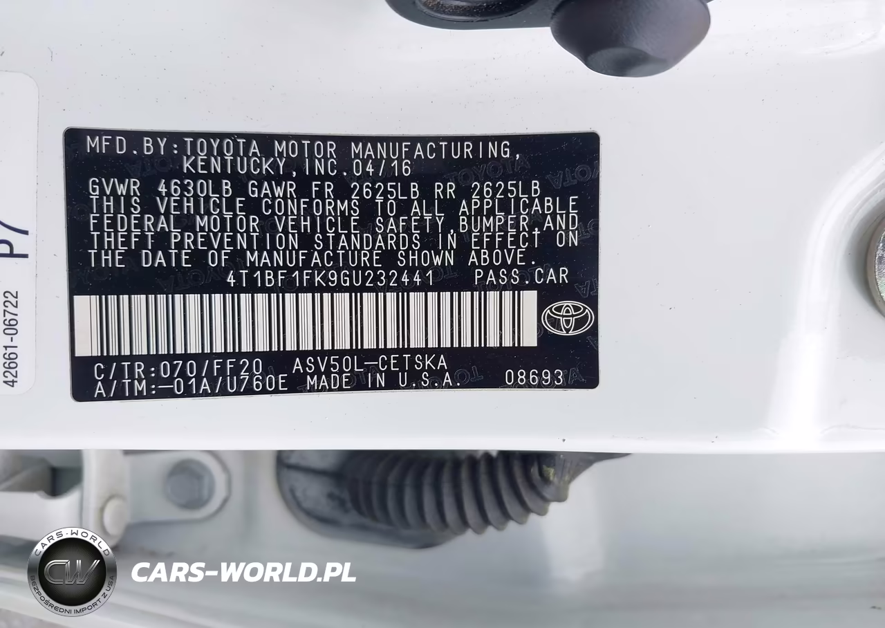 2016 Toyota Camry Se VIN:4T1BF1FK9GU232441 - 9