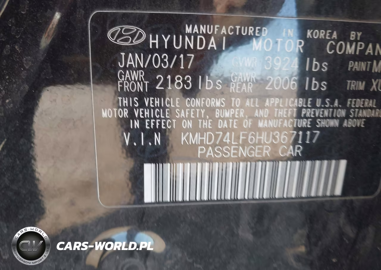 2017 Hyundai Elantra Se VIN:KMHD74LF6HU367117 - 9