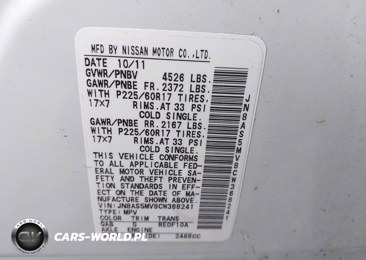 2012 Nissan Rogue Sv VIN:JN8AS5MV8CW368241 - 9