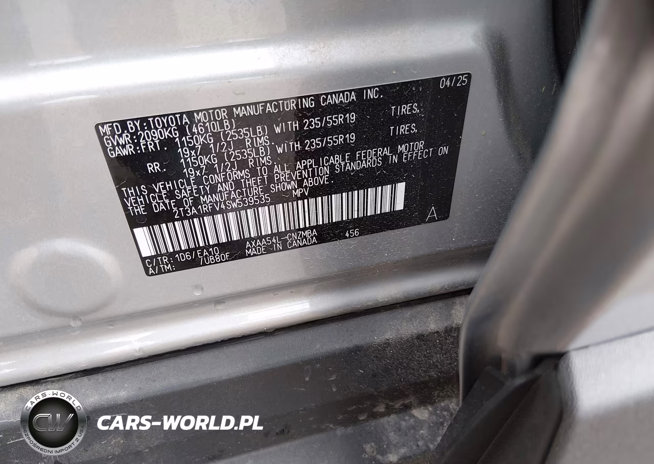 2025 Toyota Rav4 Xle Premium VIN:2T3A1RFV4SW539535 - 9
