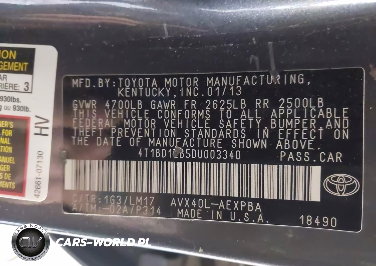 2013 Toyota Avalon Hybrid Limited VIN:4T1BD1EB5DU003340 - 9