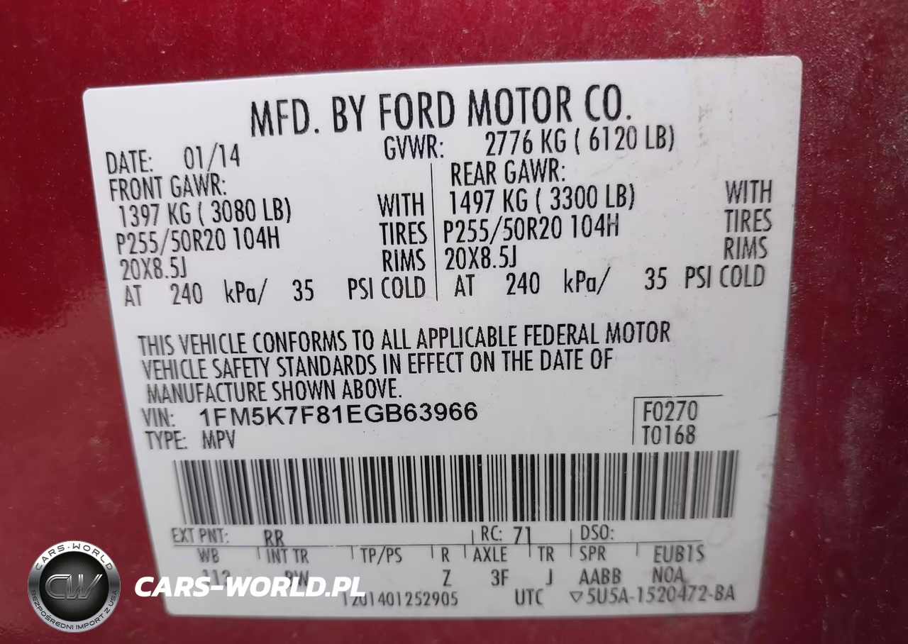 2014 Ford Explorer Limited VIN:1FM5K7F81EGB63966 - 9