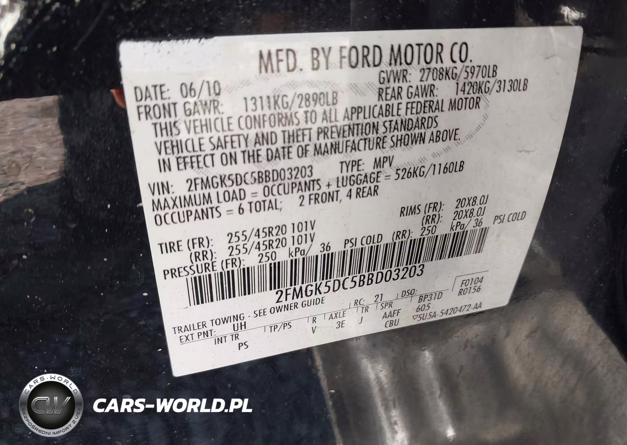 2011 Ford Flex Limited VIN:2FMGK5DC5BBD03203 - 9