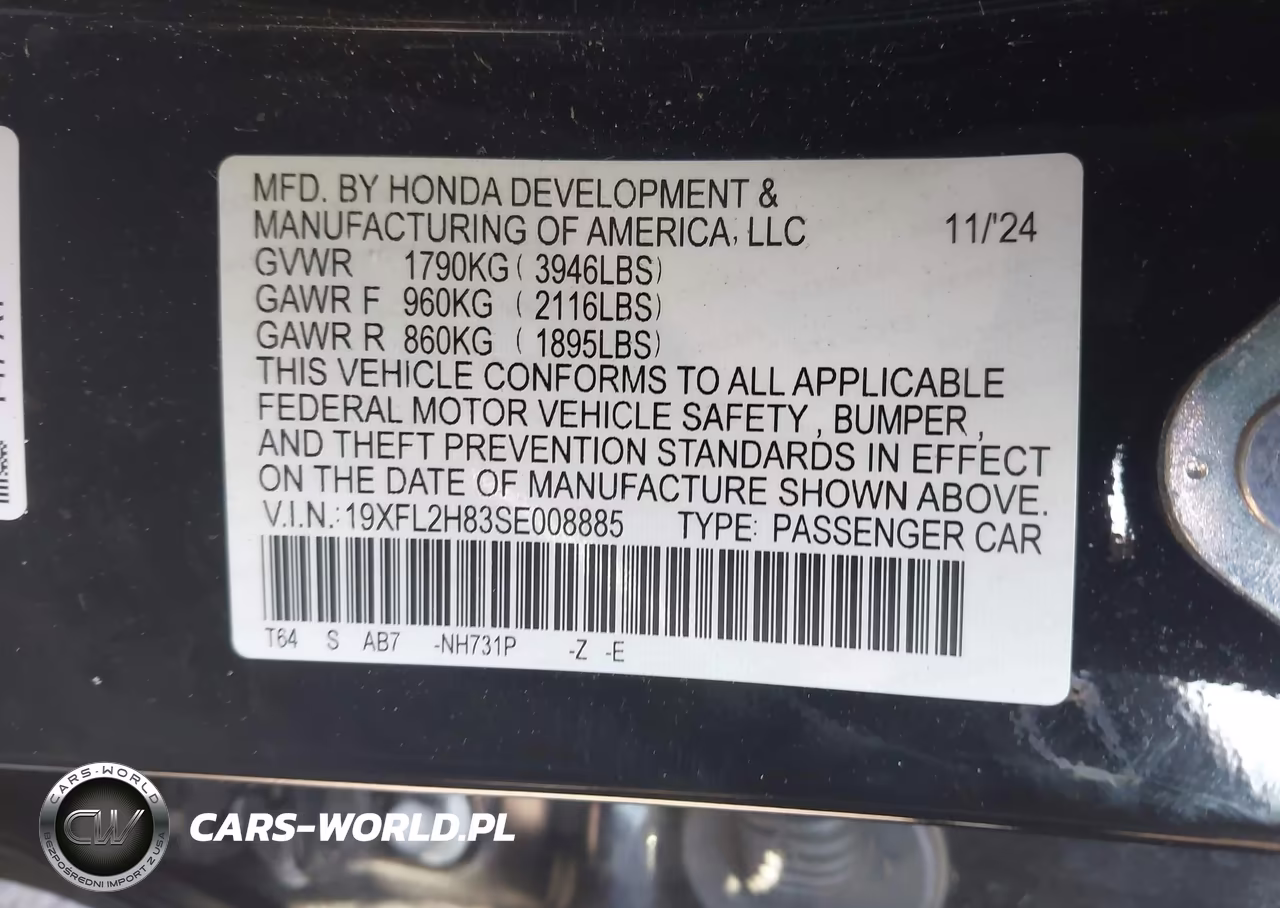 2025 Honda Civic Sedan Sport VIN:19XFL2H83SE008885 - 9