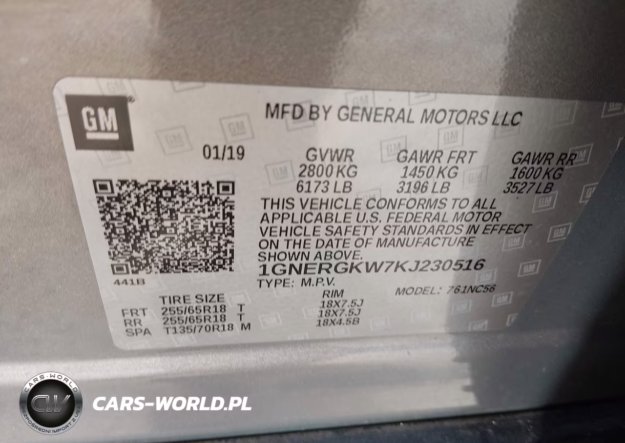 2019 Chevrolet Traverse 1Lt VIN:1GNERGKW7KJ230516 - 9