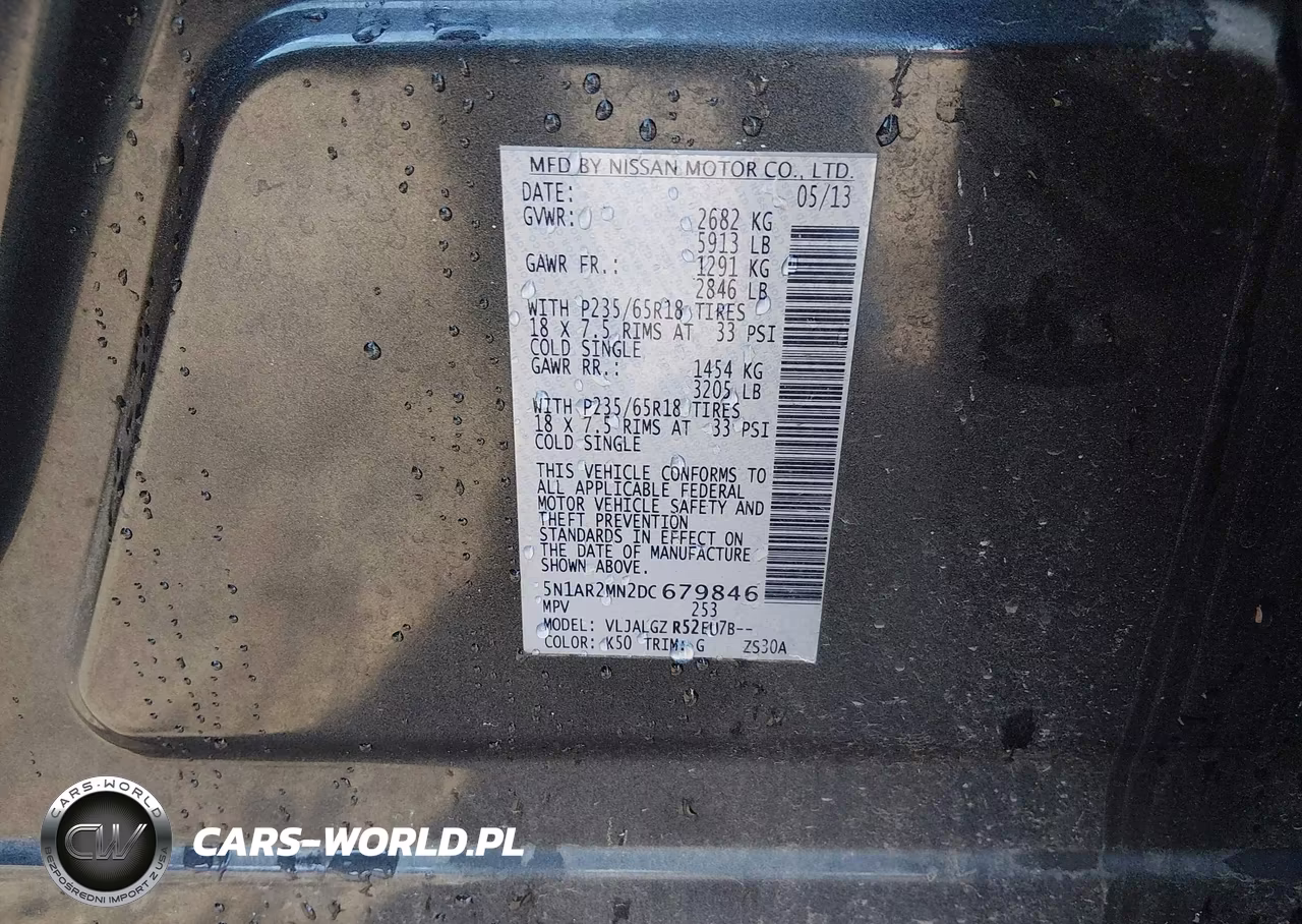 2013 Nissan Pathfinder Sl VIN:5N1AR2MN2DC679846 - 9