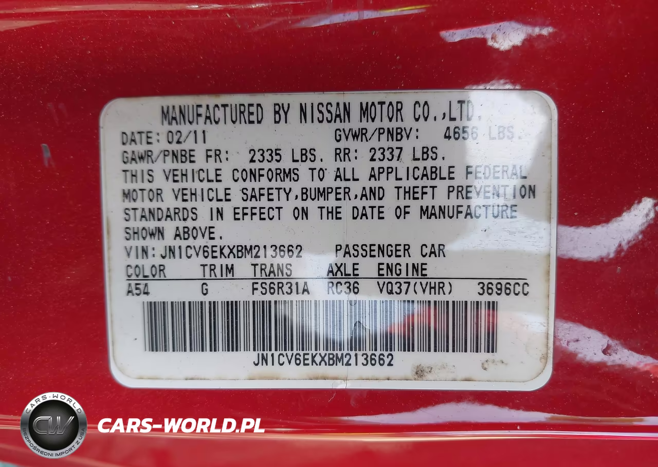 2011 Infiniti G37 Sport VIN:JN1CV6EKXBM213662 - 9