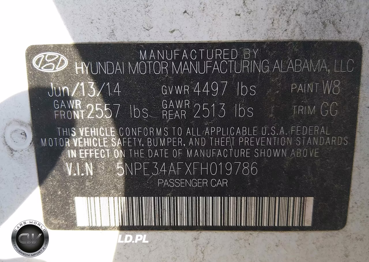 2015 Hyundai Sonata Limited VIN:5NPE34AFXFH019786 - 9