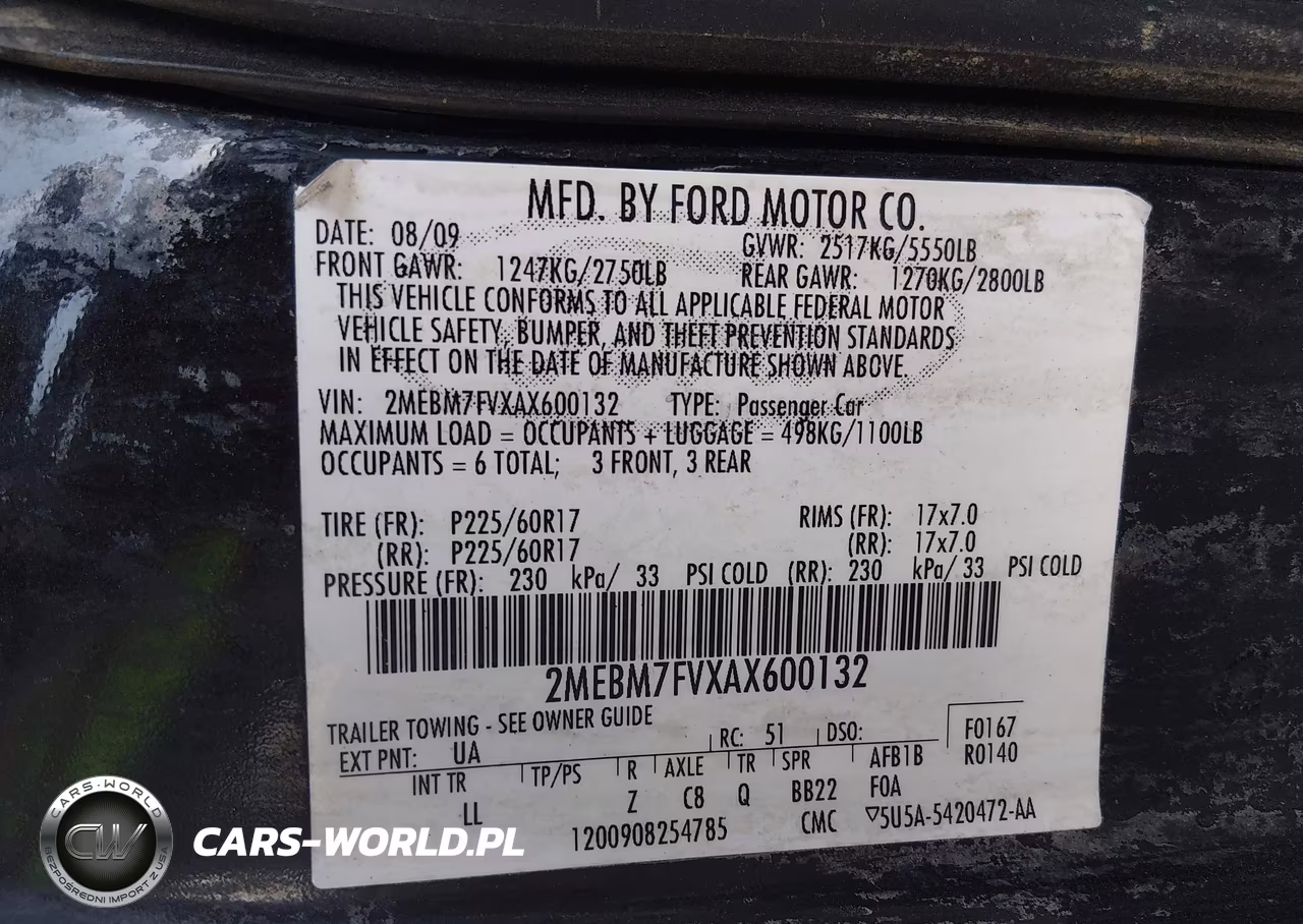 2010 Mercury Grand Marquis Ls (Fleet Only) VIN:2MEBM7FVXAX600132 - 9
