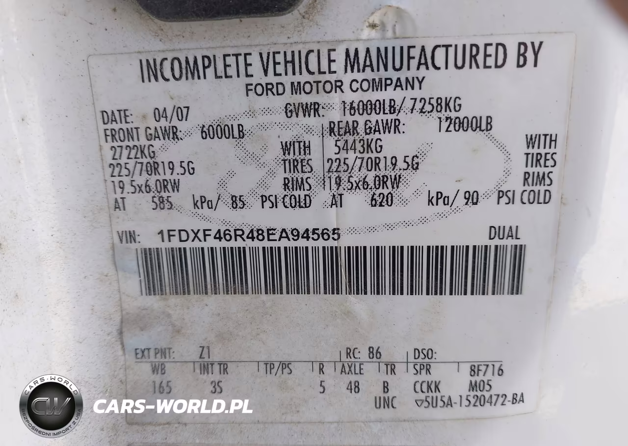 2008 Ford F-450 Chassis Xl-Xlt VIN:1FDXF46R48EA94565 - 8
