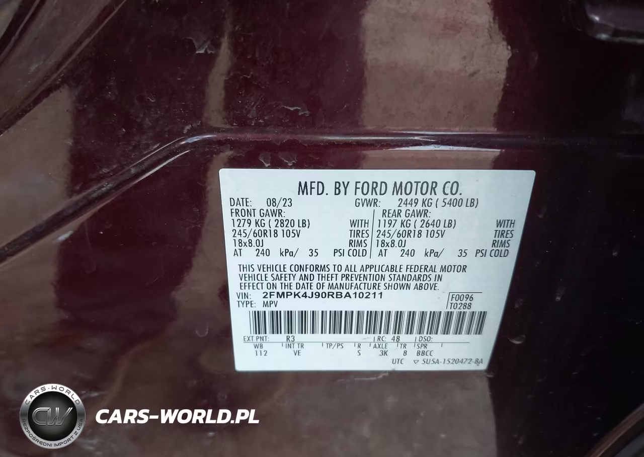 2024 Ford Edge Sel VIN:2FMPK4J90RBA10211 - 9