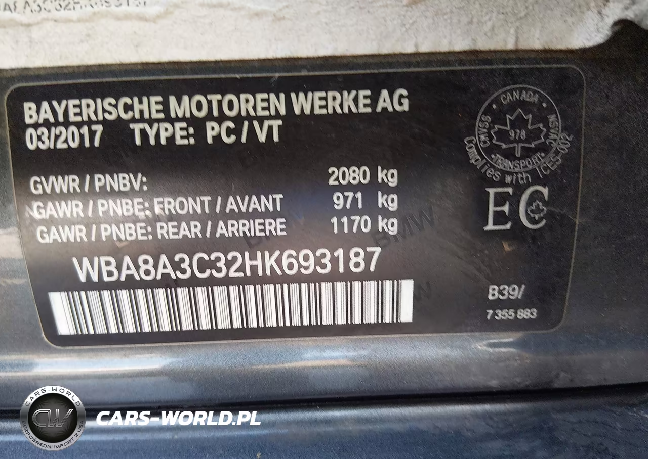 2017 BMW 320I xDrive VIN:WBA8A3C32HK693187 - 9