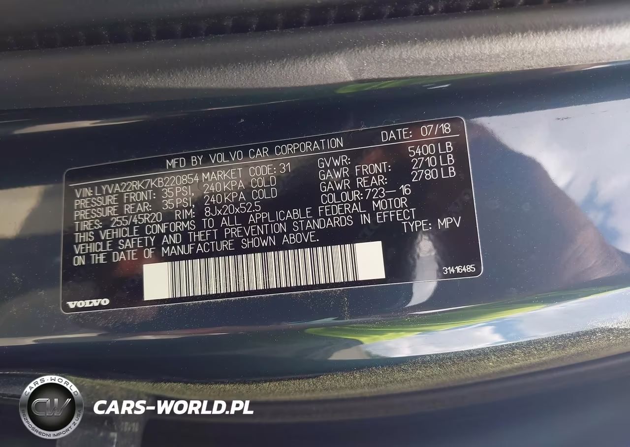 2019 Volvo Xc60 T6 Momentum VIN:LYVA22RK7KB220854 - 9