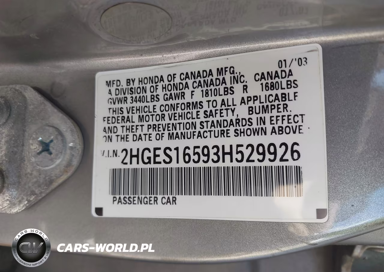 2003 Honda Civic Lx VIN:2HGES16593H529926 - 9
