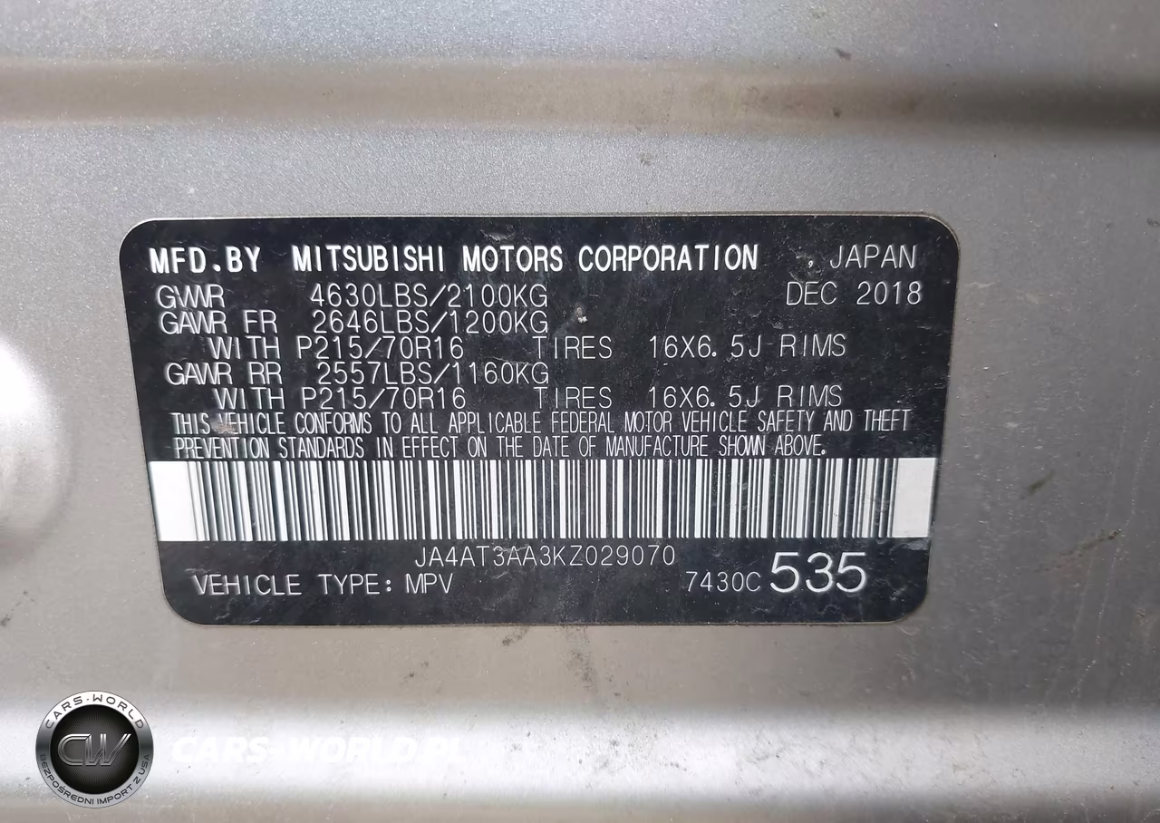 2019 Mitsubishi Eclipse Cross Es VIN:JA4AT3AA3KZ029070 - 9