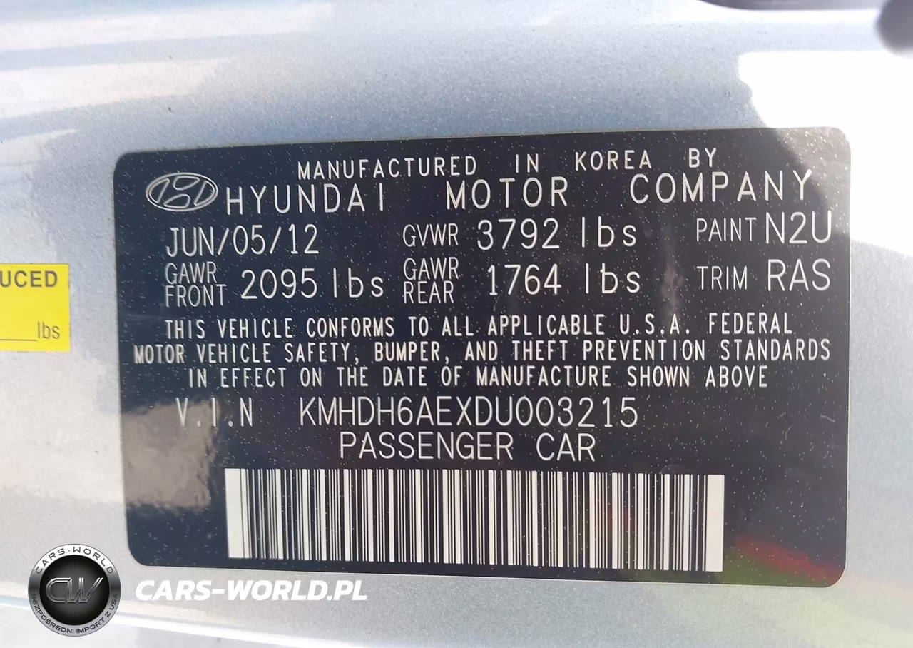 2013 Hyundai Elantra Se VIN:KMHDH6AEXDU003215 - 9