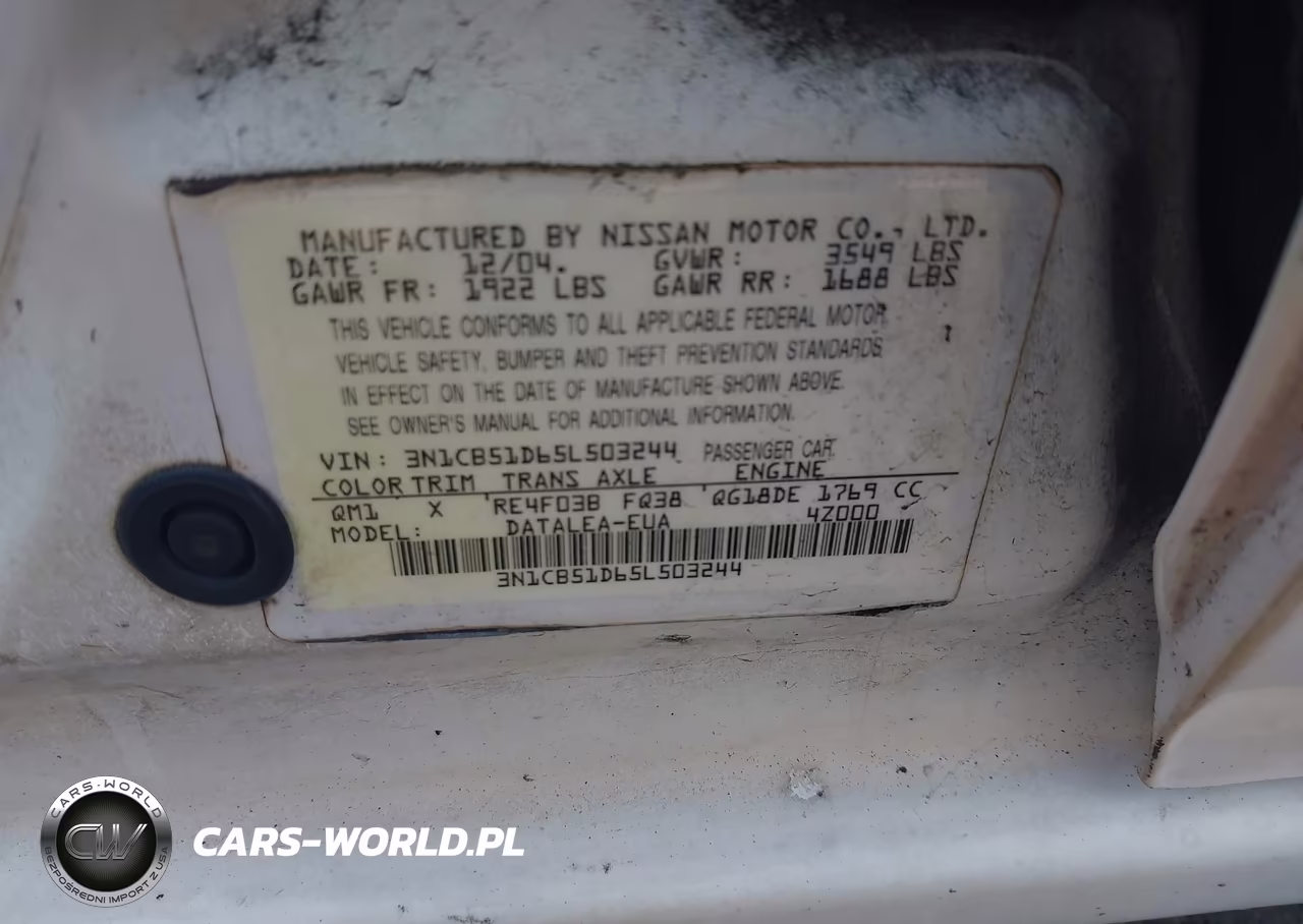 2005 Nissan Sentra 1.8S VIN:3N1CB51D65L503244 - 9