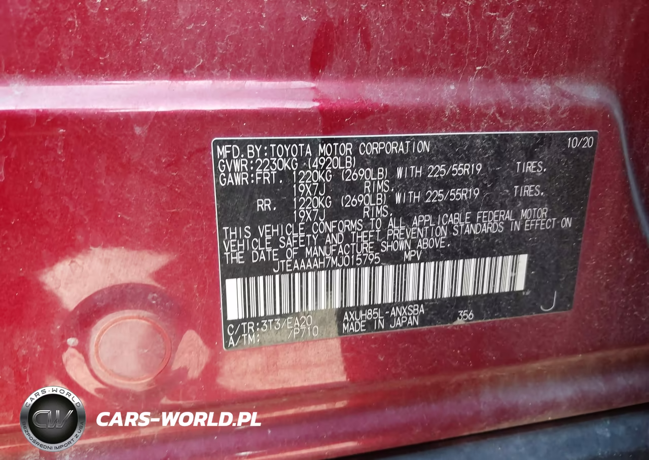 2021 Toyota Venza Limited VIN:JTEAAAAH7MJ015795 - 9