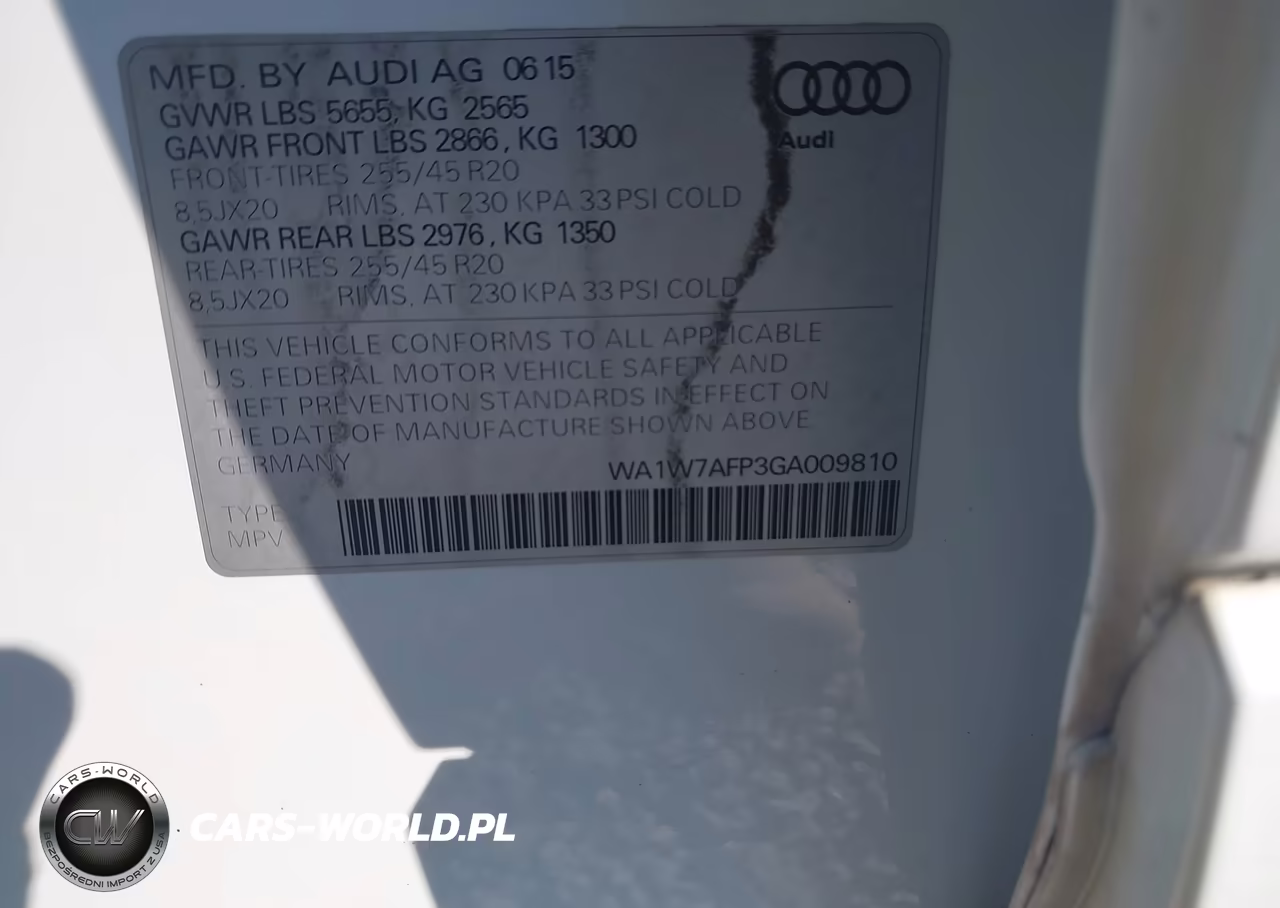 2016 Audi Q5 3.0T Premium Plus VIN:WA1W7AFP3GA009810 - 9