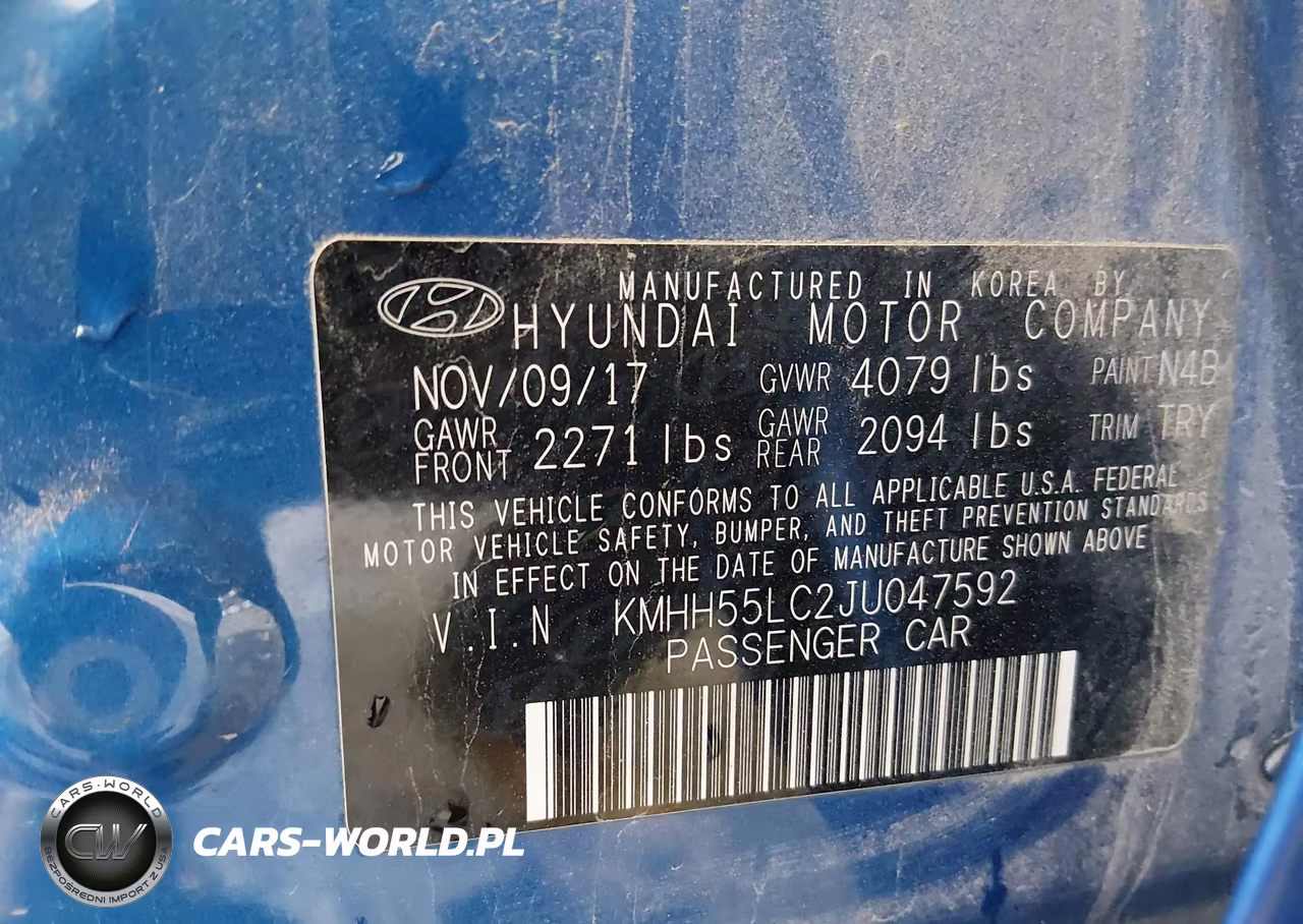 2018 Hyundai Elantra Gt Sport VIN:KMHH55LC2JU047592 - 9