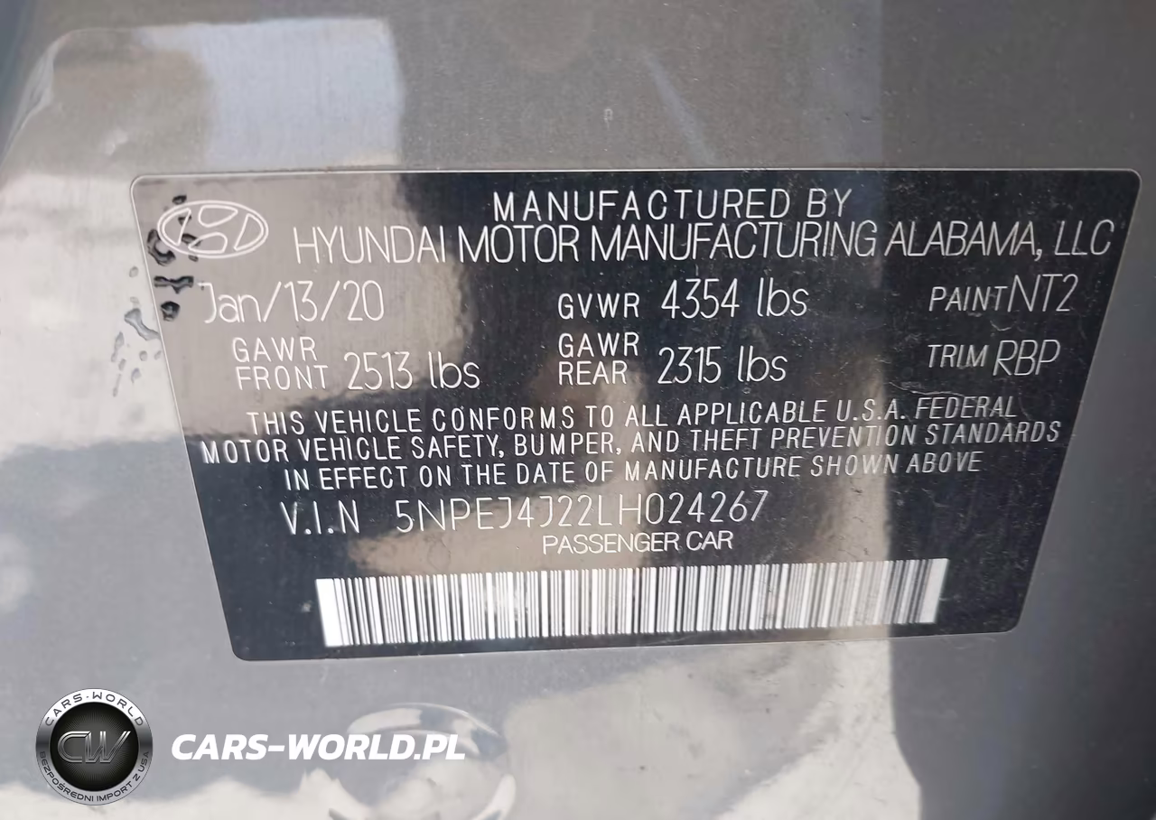 2020 Hyundai Sonata Sel Plus VIN:5NPEJ4J22LH024267 - 9