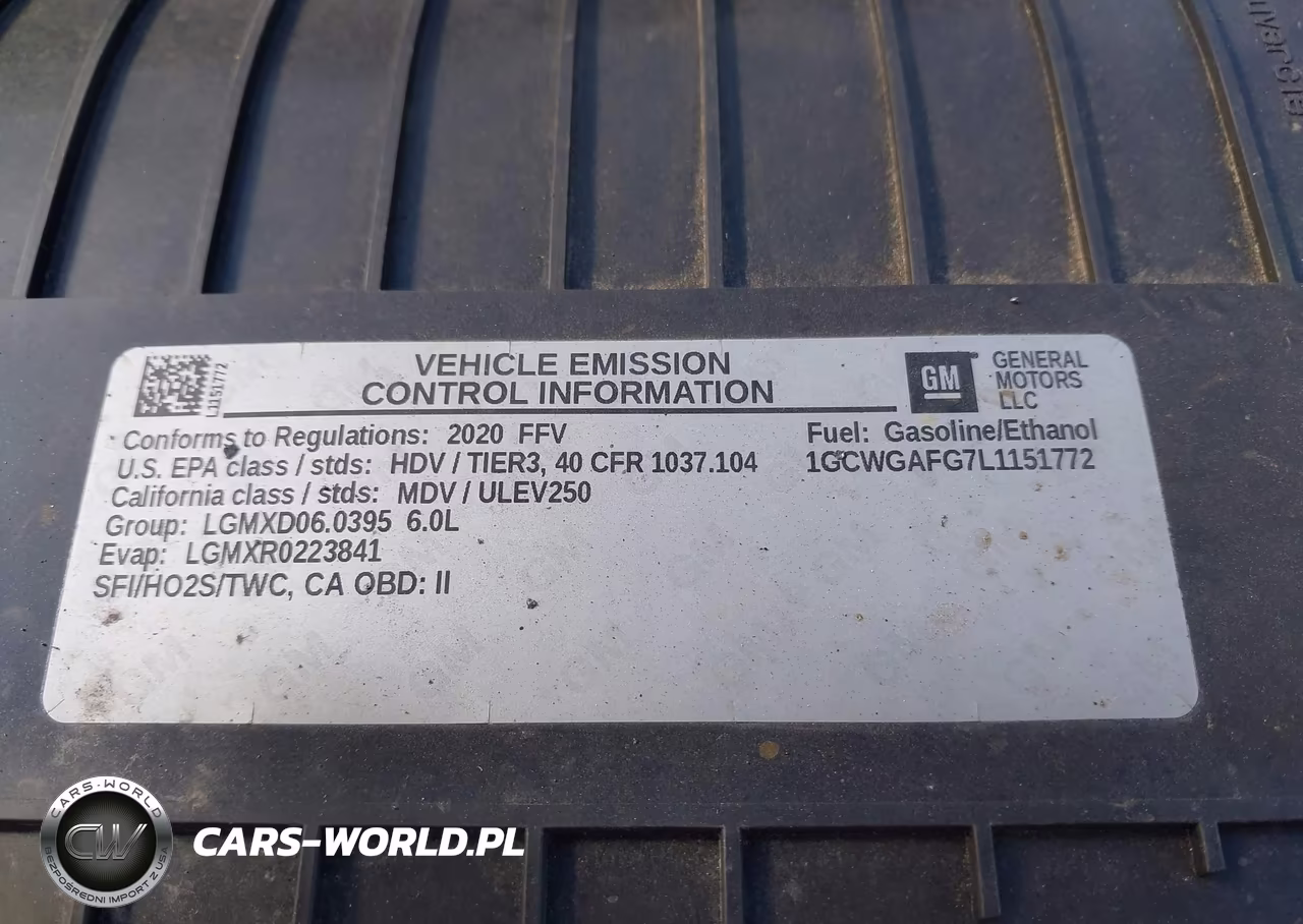 2020 Chevrolet Express Cargo Rwd 2500 Regular Wheelbase Wt VIN:1GCWGAFG7L1151772 - 9