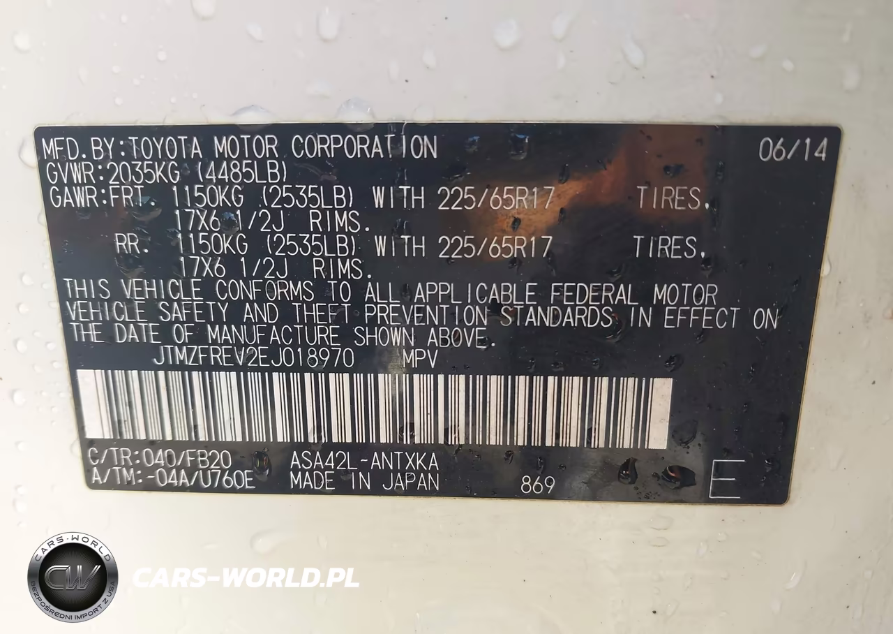 2014 Toyota Rav4 Le VIN:JTMZFREV2EJ018970 - 9