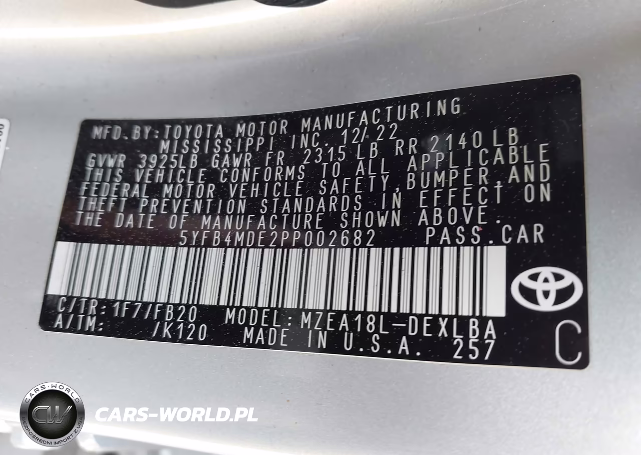 2023 Toyota Corolla Le VIN:5YFB4MDE2PP002682 - 9