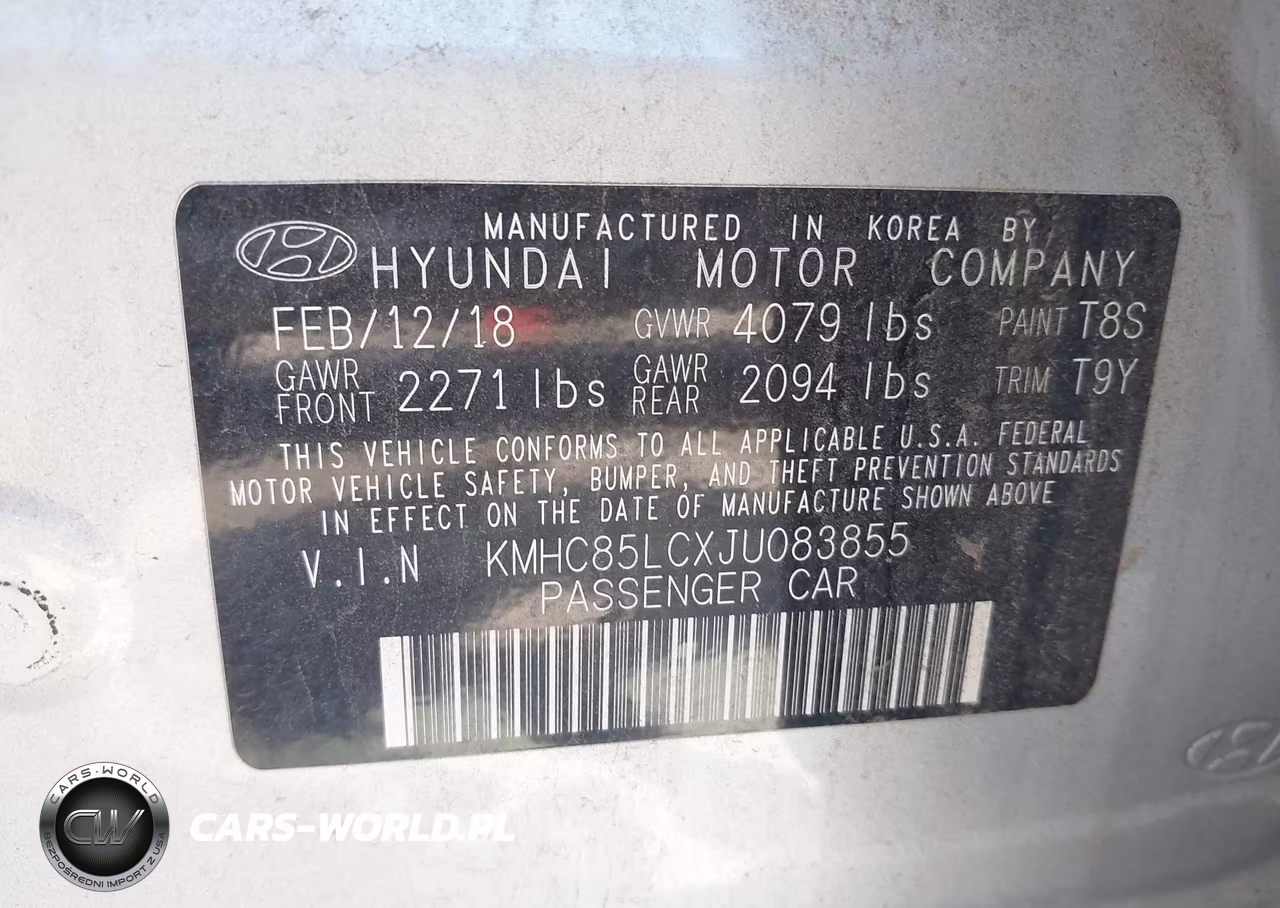 2018 Hyundai Ioniq Hybrid Limited VIN:KMHC85LCXJU083855 - 9