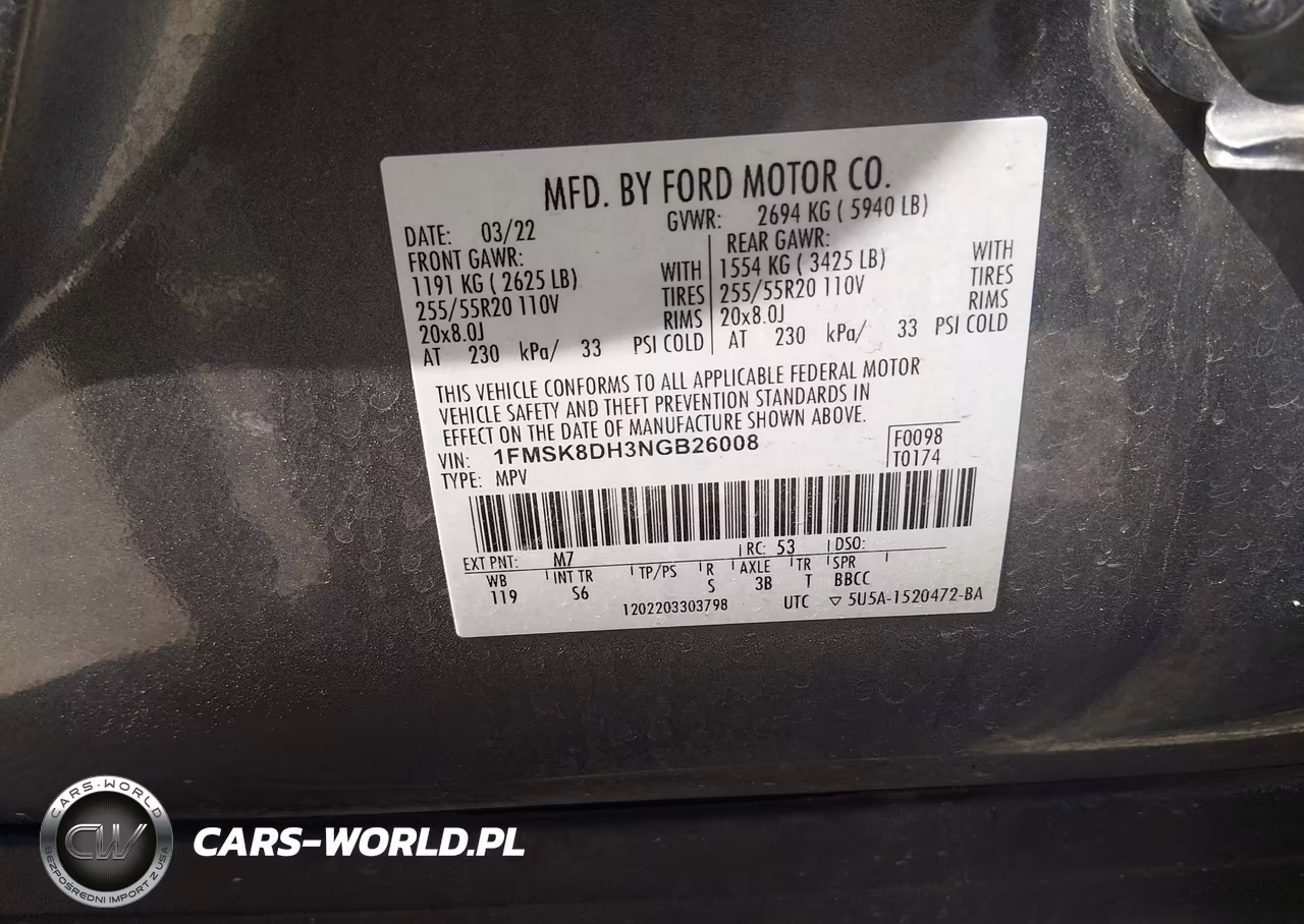 2022 Ford Explorer Xlt VIN:1FMSK8DH3NGB26008 - 9