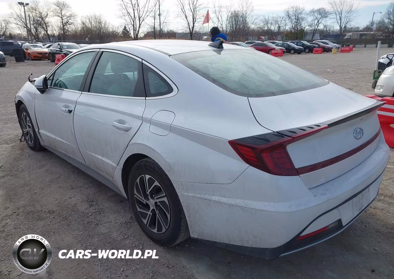 2022 Hyundai Sonata Hybrid Blue VIN:KMHL24JJ7NA049800 - 3