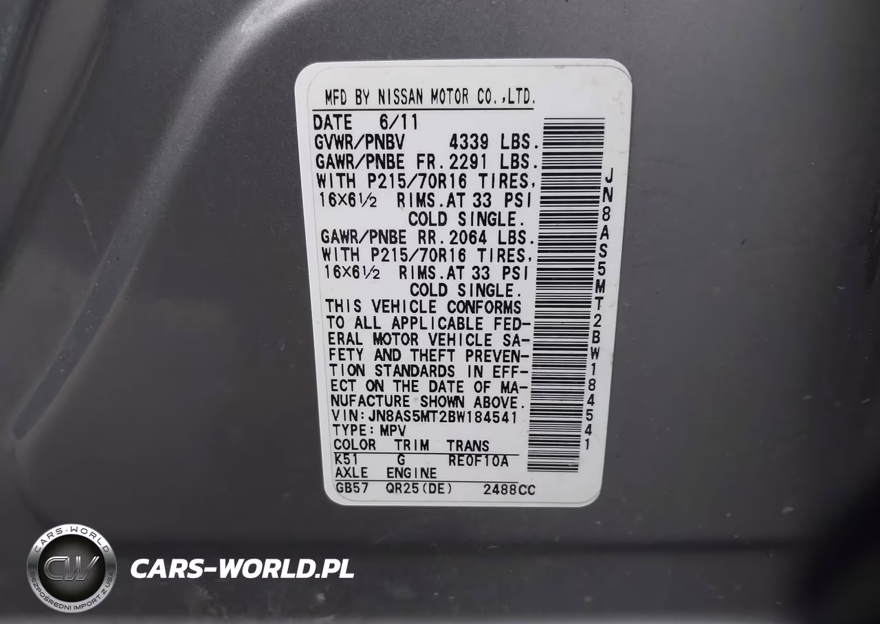 2011 Nissan Rogue S VIN:JN8AS5MT2BW184541 - 9