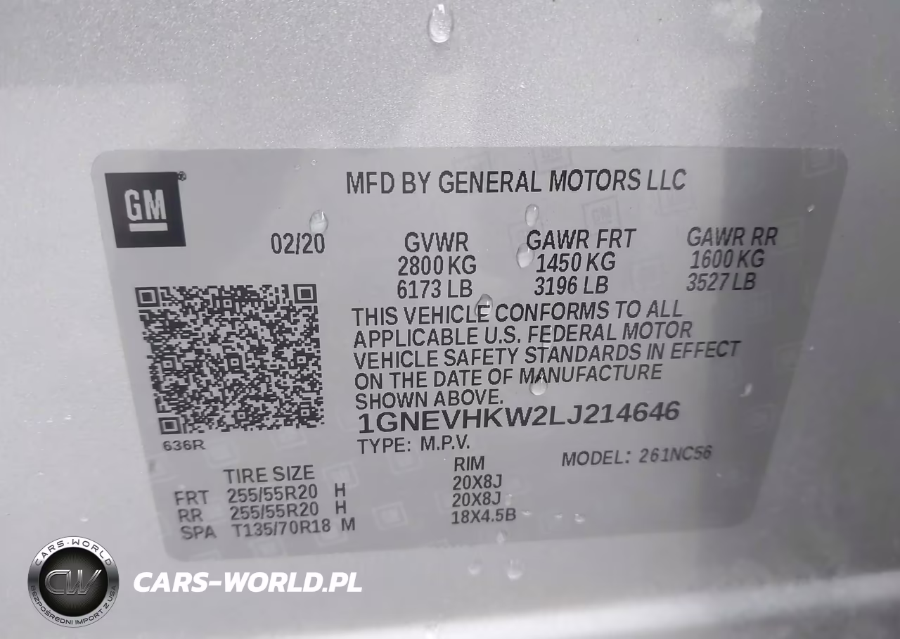 2020 Chevrolet Traverse Awd Lt Leather VIN:1GNEVHKW2LJ214646 - 9