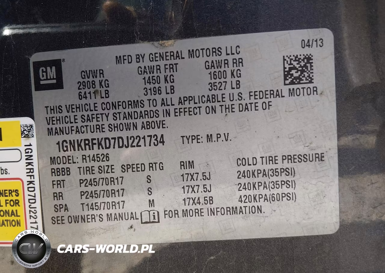 2013 Chevrolet Traverse Ls VIN:1GNKRFKD7DJ221734 - 9