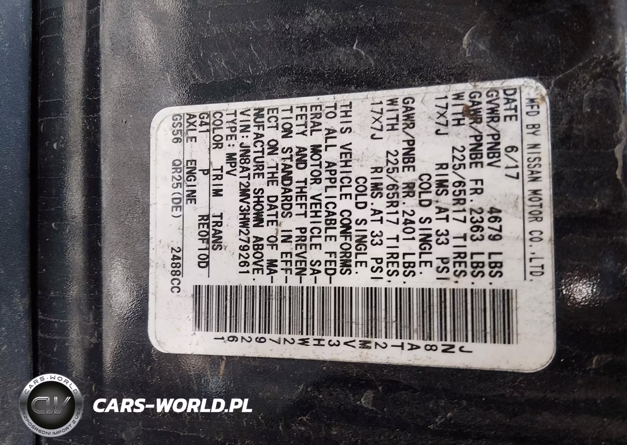 2017 Nissan Rogue Sv VIN:JN8AT2MV3HW279261 - 9