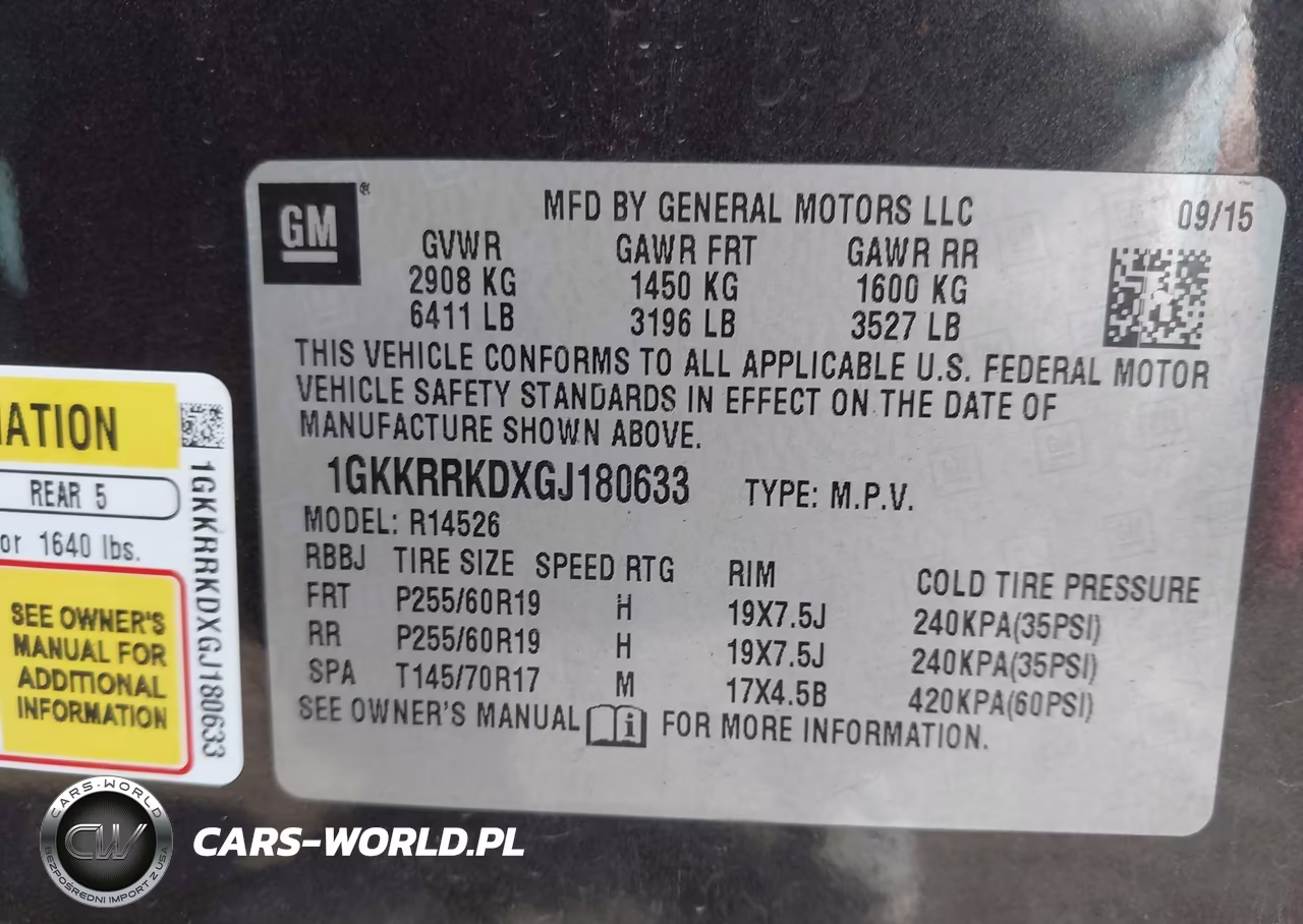 2016 GMC Acadia Slt-1 VIN:1GKKRRKDXGJ180633 - 9